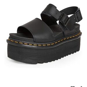 Dr Martens women’s Voss Quad Black Platform Sandals, worn once